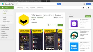 VRV: Anime, game videos & more - Apps on Google Play