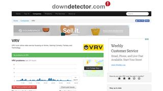 VRV down? Current problems and outages | Downdetector
