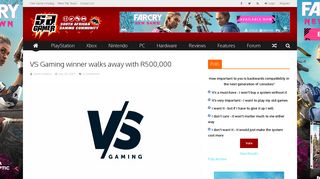 VS Gaming winner walks away with R500,000 - SA Gamer