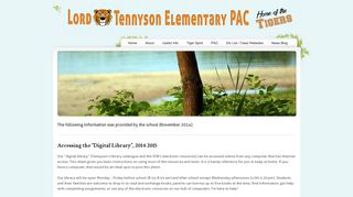 Digital Library - Lord Tennyson Elementary PAC - Home of the Tigers