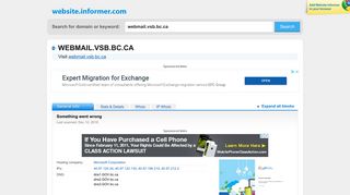 webmail.vsb.bc.ca at Website Informer. Sign In. Visit Webmail Vsb.