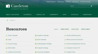 Resources · Castleton University