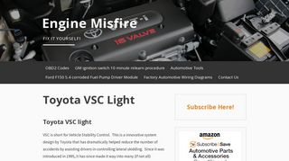 Toyota VSC Light on | Engine Misfire