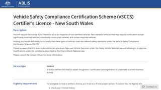 Vehicle Safety Compliance Certification Scheme (VSCCS) Certifier's ...