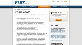 Auto Suite Software - First Innovations