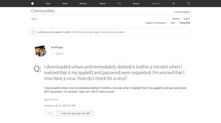 I downloaded vshare and immediately delet… - Apple Community ...