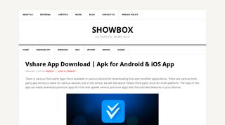 Vshare App Download | Apk for Android & iOS App - Showbox