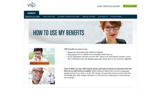 Learn how to use your VSP benefits - VSP.com