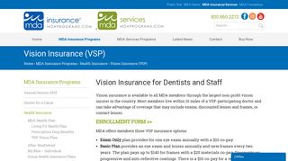 VSP vision plans for dentists - MDA Insurance