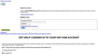 Get Help Logging in to Your VSP.com Account - VSP Vision Care