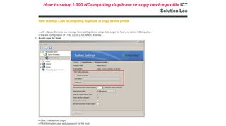 Auto-Login -How to setup NComputing - ICT Solution Lao official website