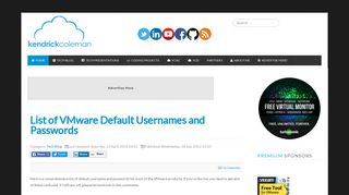 List of VMware Default Usernames and Passwords | Tech Blog | Blog