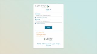 Converge Platform Login