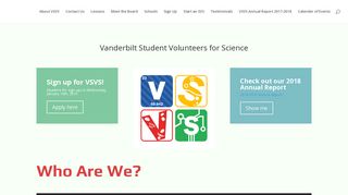 Vanderbilt Student Volunteers for Science – A service organization at ...