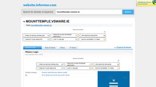 mounttemple.vsware.ie at WI. VSware | Login - Website Informer