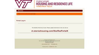 Virginia Polytechnic Institute and State University - Portal Log-in