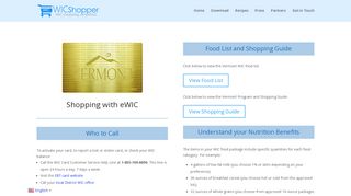 Vermont WIC | JPMA, Inc. - WIC EBT Shopper