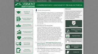 VT-AOE Comprehensive Assessment Program Portal