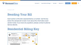 Reading Your Bill - Vermont Gas