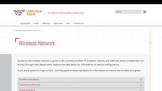 Wireless Network | Student Network Services | Virginia Tech