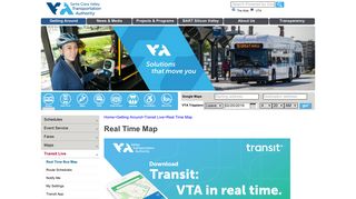 Real Time Map - VTA