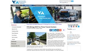 VTA Brings Wi-Fi to Three Transit Centers