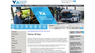 Terms Of Use - VTA