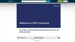 Welcome to VTAC CourseLink Four steps to downloading and printing ...