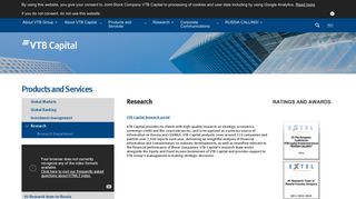 Research - Products and Services | VTB Capital