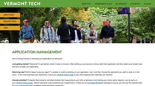 Application Management - Apply Now - Vermont Technical College