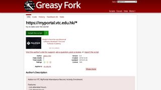 https://myportal.vtc.edu.hk/* - Greasy Fork