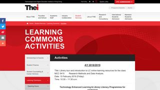 Activities - Learning Commons - Student Services - THEi ...