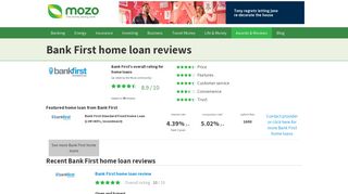 Bank First home loan review - Mozo