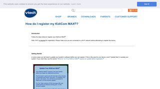 How do I register my KidiCom MAX - VTech
