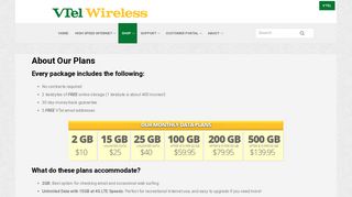 About Our Plans - VTel Wireless