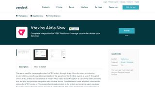 Vtex by Aktie Now App Integration with Zendesk Support