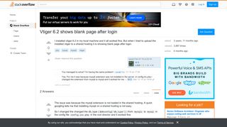 Vtiger 6.2 shows blank page after login - Stack Overflow