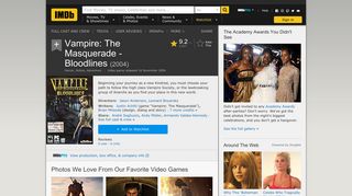 Vampire: The Masquerade - Bloodlines (Video Game 2004) - IMDb