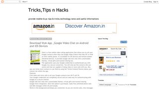 Tricks,Tips n Hacks: Download Vtok App _Google Video Chat on ...