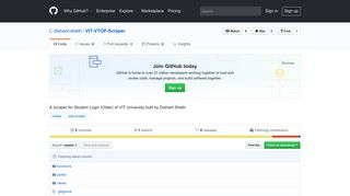 GitHub - dishant-sheth/VIT-VTOP-Scraper: A scraper for Student Login ...