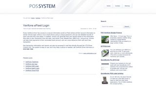 Verifone eFleet Login | POS system