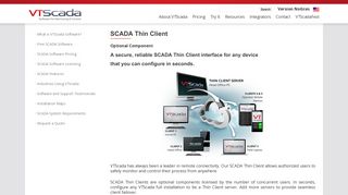 SCADA Thin Client - VTScada by Trihedral