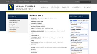 High School - Vernon Township School District