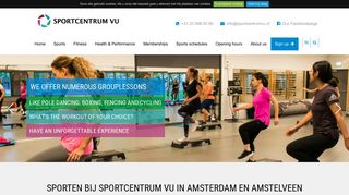 Sportcentrum VU voor Fitness en sporten in Amsterdam