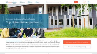 Vrije Universiteit Amsterdam - Rankings & Reviews - MastersPortal.com