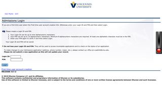 Admissions Login - Home: Vincennes University