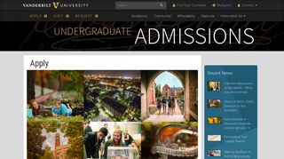 Apply | Undergraduate Admissions | Vanderbilt University