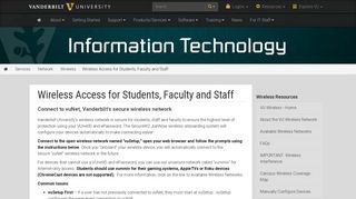 Wireless Access for Students, Faculty and Staff | Wireless | Network ...