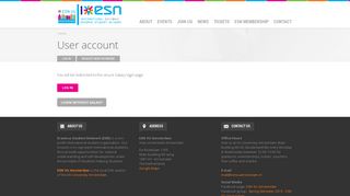 User account | ESN VU Amsterdam