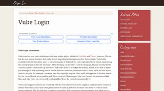 Vube Login – Vube.com Account Sign In - signin.co